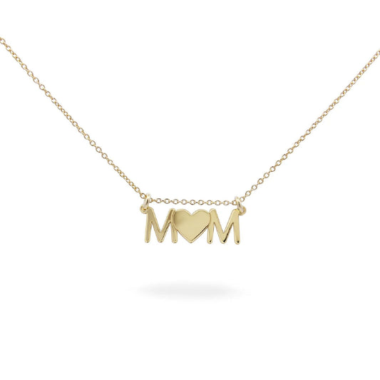 Collana donna Rue Des Mille Mum Selection in argento dorato con scritta mom