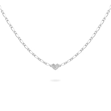 Collana donna Rue Des Mille Shapes in argento cuore di zirconi