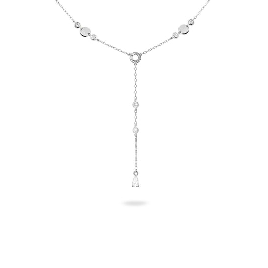 Collana donna Rue Des Mille Shapes argento con cerchi e zirconi