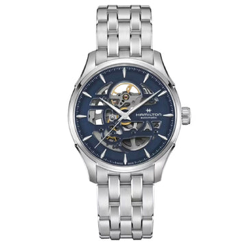 Orologio automatico Hamilton Jazzmaster Skeleton uomo cassa 40mm acciaio, blu H42535141-1