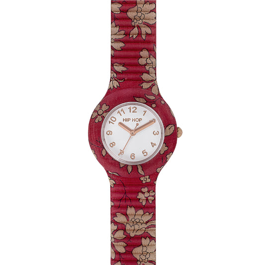 Orologio solo tempo Hip Hop Winter Blossom rosso bianco HH.HWU1248