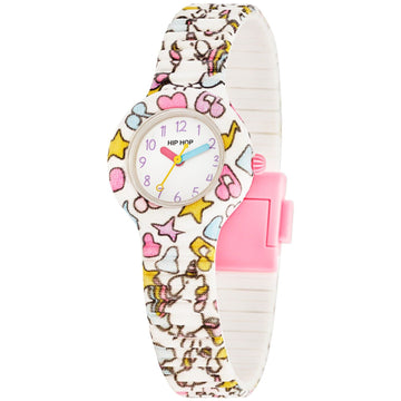 Orologio solo tempo Hip Hop Kids Fun bambina silicone, tessuto, unicorni