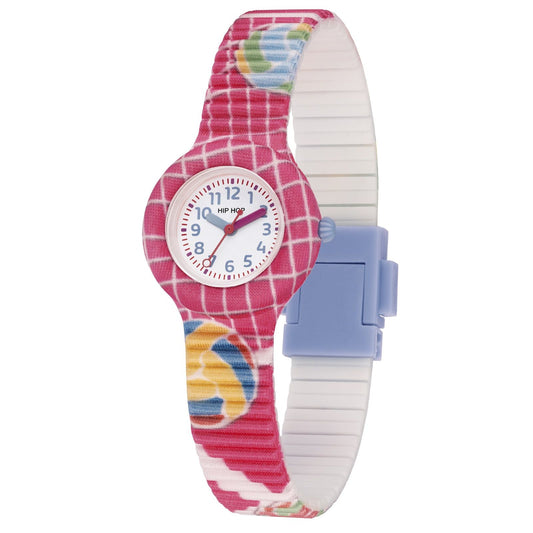 Orologio bambina Hip Hop Kids Fun cassa 28mm e tessuto con palle da pallavolo