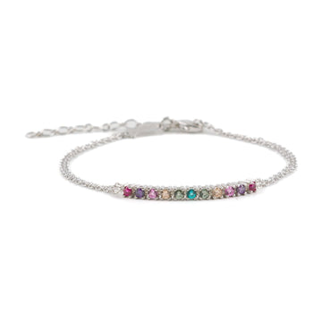 Bracciale donna Kurshuni Tennis Collection argento con zirconi multicolor