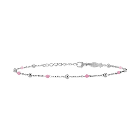 Bracciale donna Kurshuni Neon Pop in argento con sfere rodiate e rosa