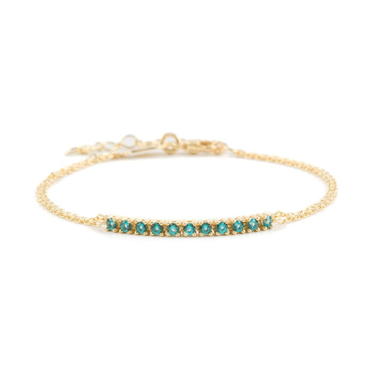 Bracciale donna Kurshuni Tennis Collection argento dorato con zirconi azzurri