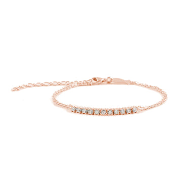 Bracciale donna Kurshuni Tennis Collection argento rosé con zirconi bianchi