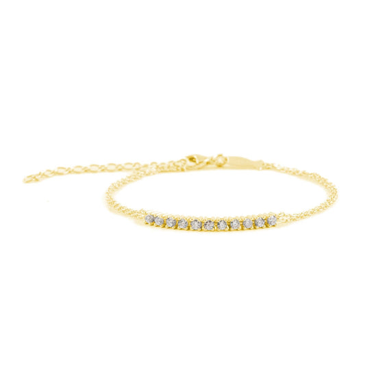 Bracciale donna Kurshuni Tennis Collection argento dorato con zirconi bianchi