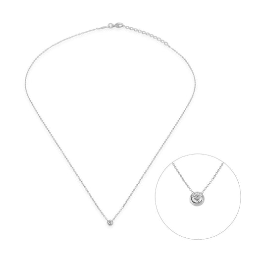 Collana punto luce donna Kurshuni Glint in argento con zircone