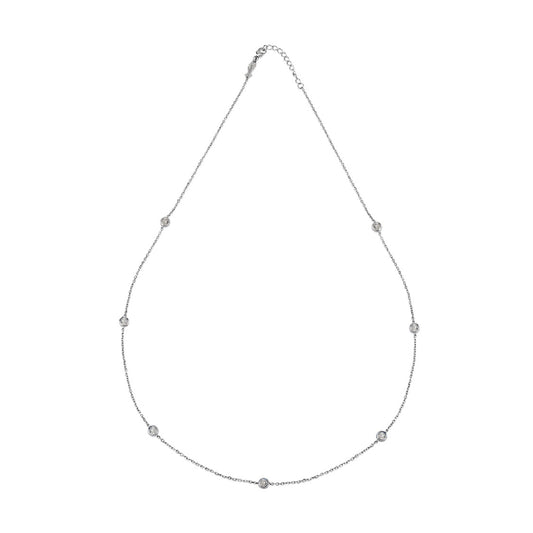 Collana girocollo da donna donna Kurshuni Glint in argento7 zirconi