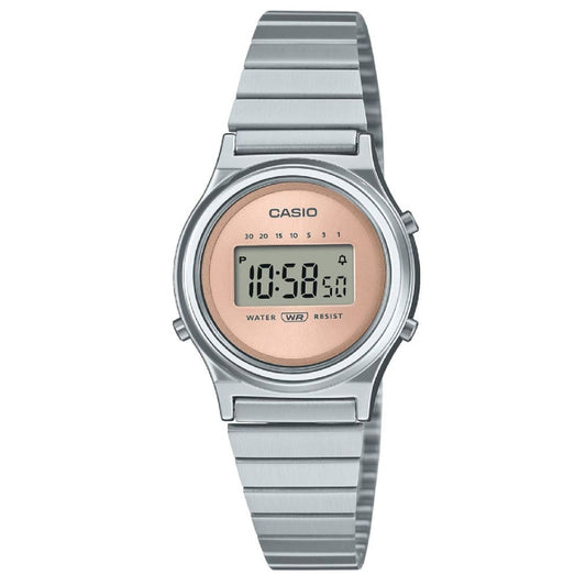 Orologio digitale donna Casio Vintage Soft Color quadrante rosa 30x26mm