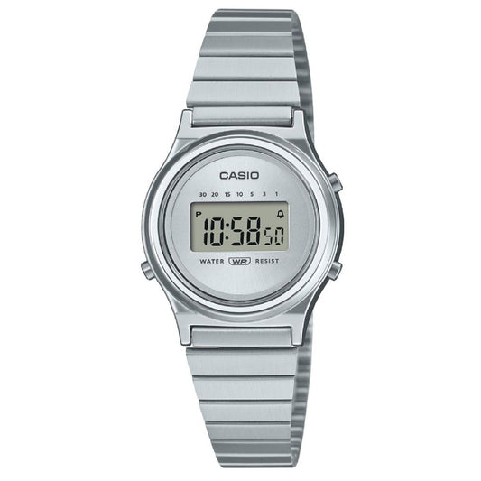 Orologio digitale donna Casio Vintage Soft Color quadrante argento 30x26mm