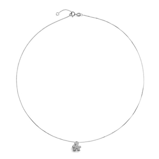 Collana donna leBebé I Tesorini oro bianco con bimbo di diamanti 0,11ct