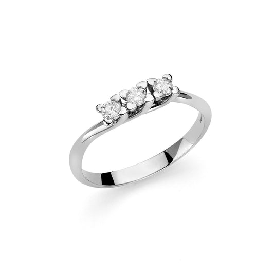 Anello trilogy donna Miluna Cuore oro bianco con diamanti di 0,24ct in castone a cuore LID3299-024G7-1