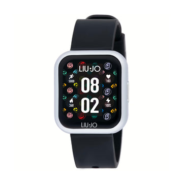 Smartwatch Liu Jo Mini con cassa in acciaio e silicone nero MISURA UNICA