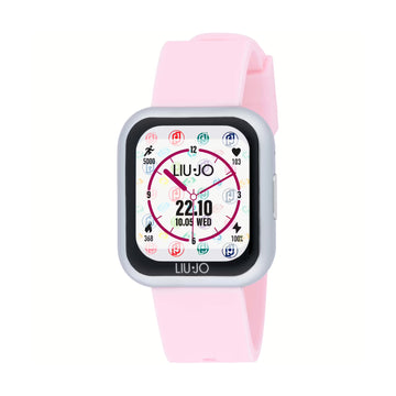 Smartwatch Liu Jo Mini con cassa in acciaio e silicone rosa MISURA UNICA