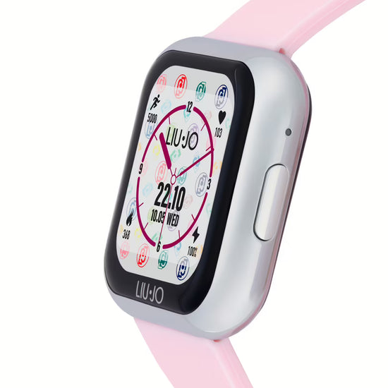 Smartwatch Liu Jo Mini con cassa in acciaio e silicone rosa MISURA UNICA