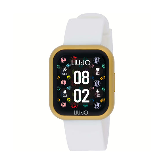 Smartwatch Liu Jo Mini con cassa dorata e silicone bianco MISURA UNICA