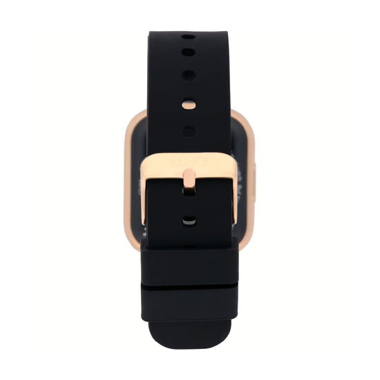 Smartwatch Liu Jo Mini con cassa oro rosa e silicone nero MISURA UNICA