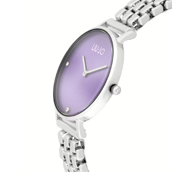 Orologio solo tempo Liu Jo in acciaio con quadrante viola MISURA UNICA