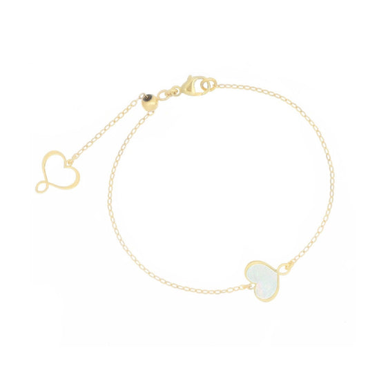 Bracciale Maman et Sophie argento oro cuore madreperla M.BPMESMPB