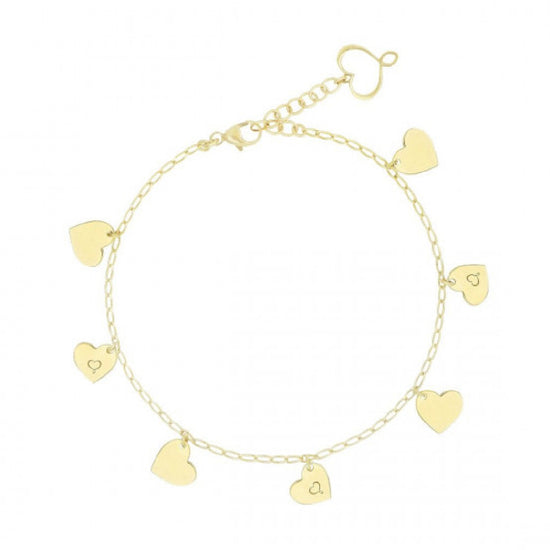 Bracciale catena Maman et Sophie in argento dorato cuori M.BRARC27