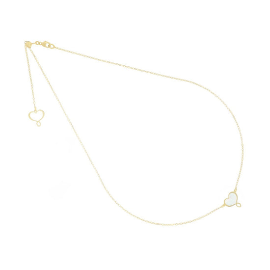 Collana choker Maman et Sophie argento con cuore bianco M.GHMESMPB