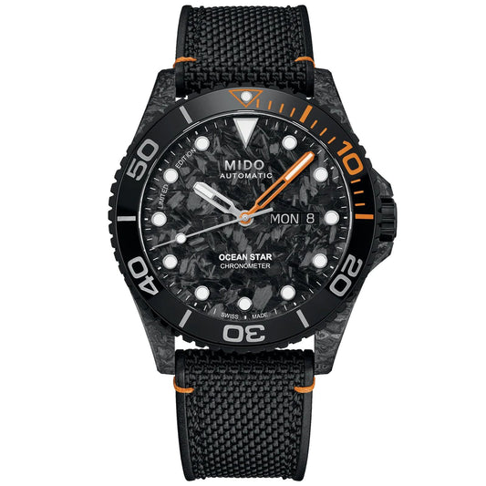 Orologio automatico uomo Mido Ocean Star cinturino nero ghiera ceramica 42,5mm