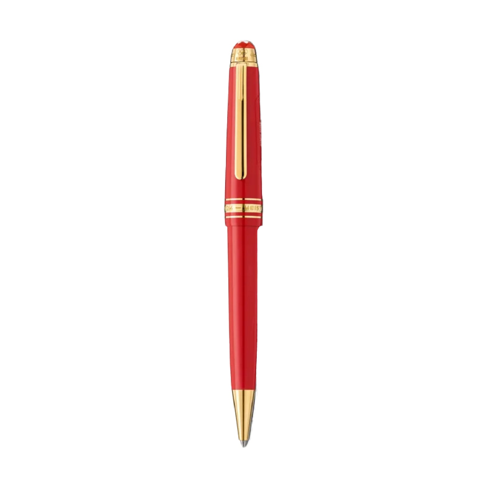 Penna a sfera Montblanc di colore rosso e oro unisex MB.131361