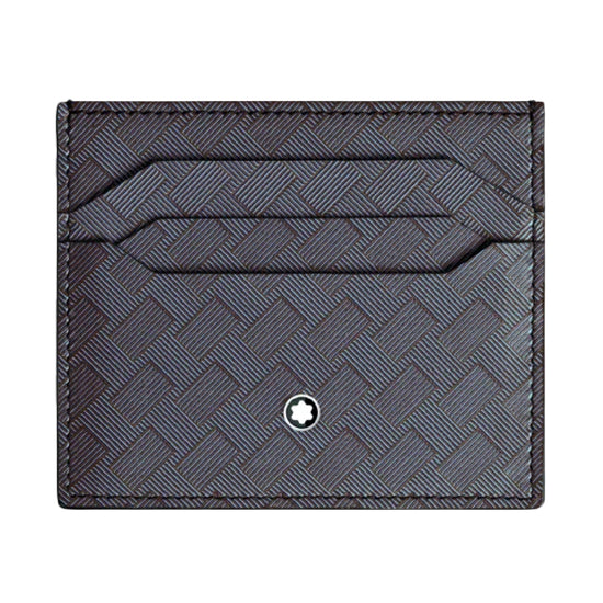 Porta carte Montblanc in pelle bovina di colore grigio da uomo MB.198845