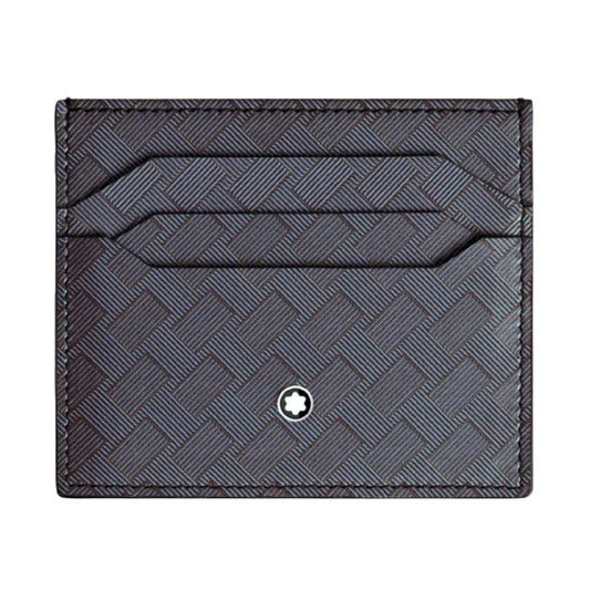 Porta carte Montblanc in pelle bovina di colore grigio da uomo MB.198845