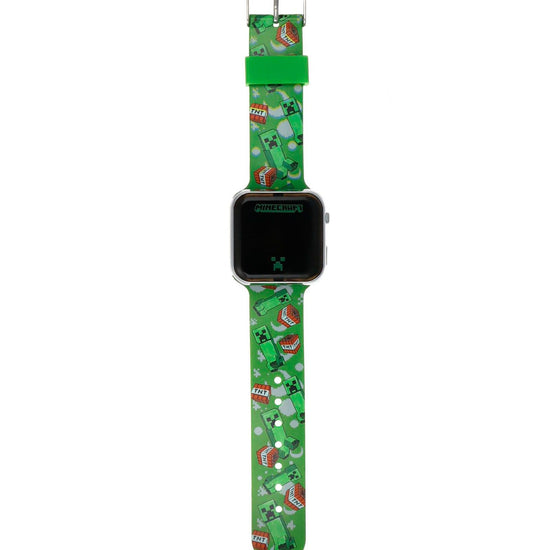 Orologio digitale bambino Disney Minecraft LED plastica e silicone verde 35 mm MIN4129-1