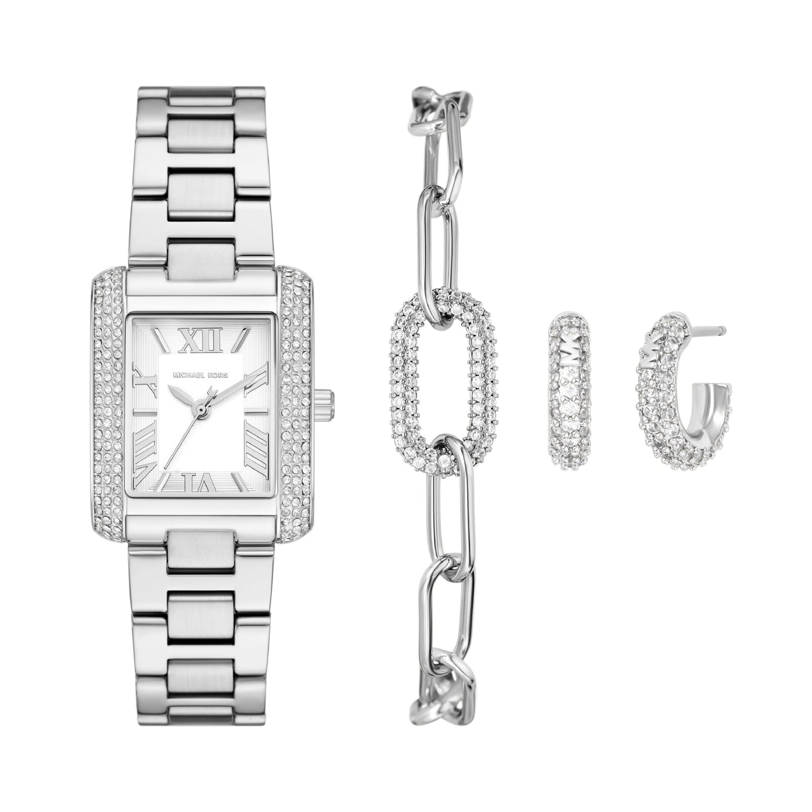 Set orologio e bracciale Michael Kors acciaio argento da donna MISURA UNICA