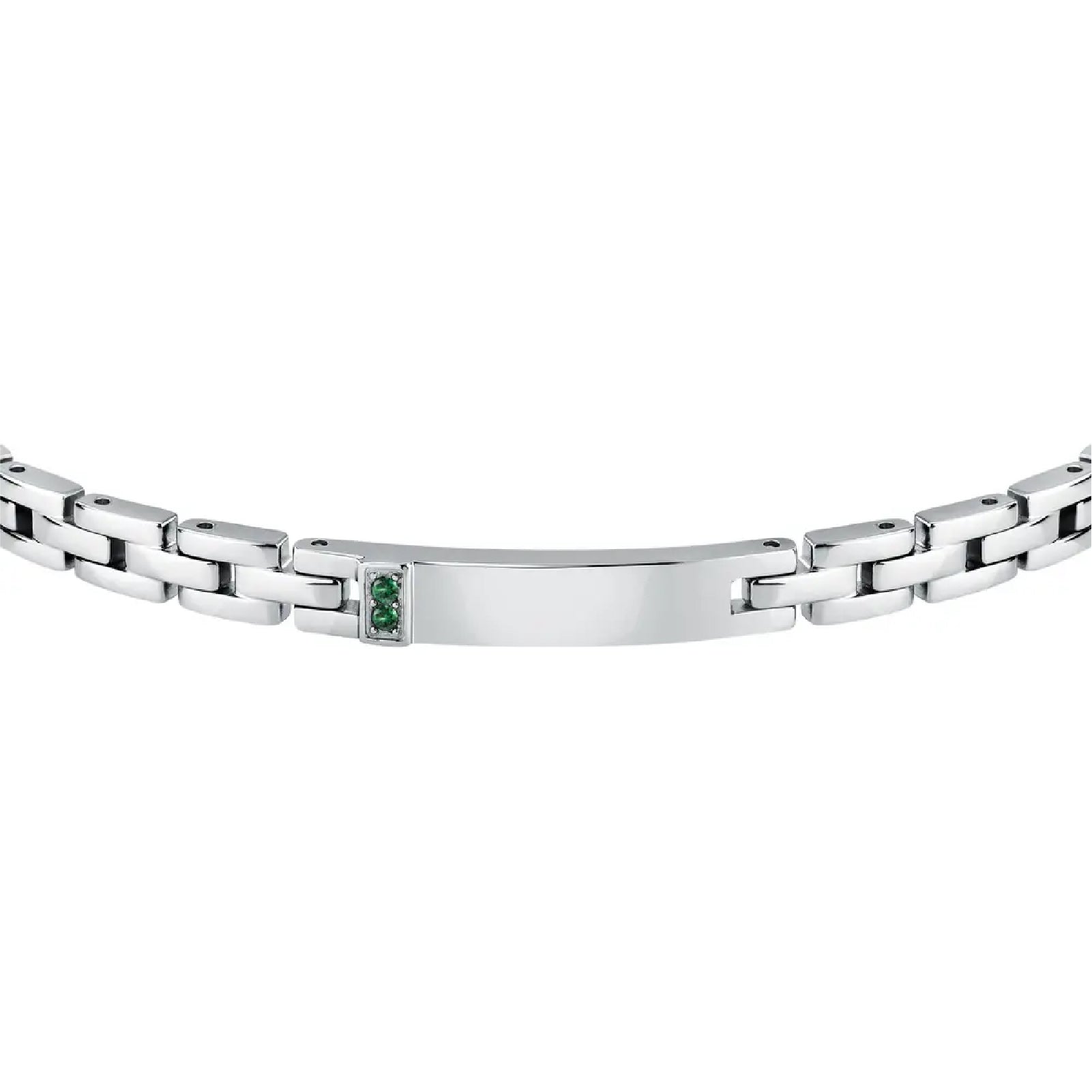 Bracciale a catena Morellato in acciaio con cristalli verdi 18 cm