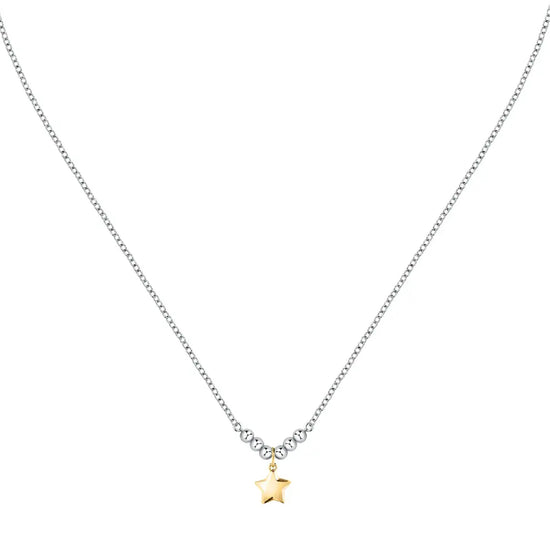 Collana con pendente Morellato in acciaio argento e oro MO.AIX23