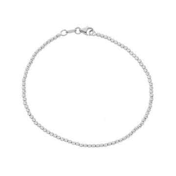 Bracciale donna JOY Gioielli in oro bianco e sfere diamantate