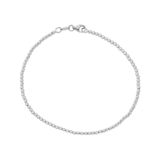 Bracciale donna JOY Gioielli in oro bianco e sfere diamantate