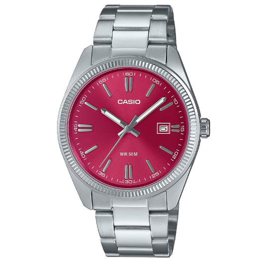 Orologio donna Casio Timeless in acciaio quadrante fucsia 38mm