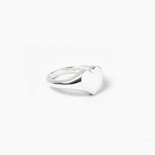 Anello chevalier cuore Nove25 Timeless da donna con finitura lucida