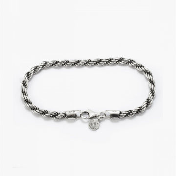 Bracciale catena Nove25 Fili Corda 100 unisex in argento e corda di 5mm