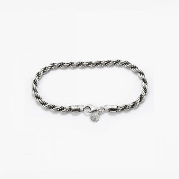 Bracciale catena Nove25 Fili Corda 080 unisex in argento e corda di 3,5mm