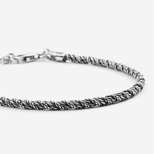 Bracciale Nove25 Timeless unisex in argento con due catene grandi arrotolate