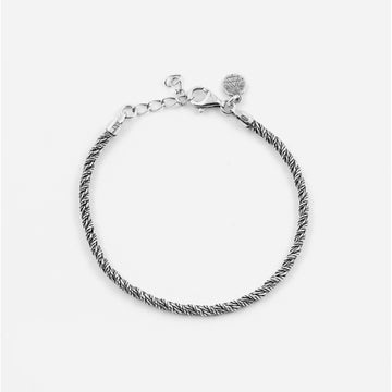 Bracciale Nove25 Timeless unisex in argento con due catene piccole arrotolate