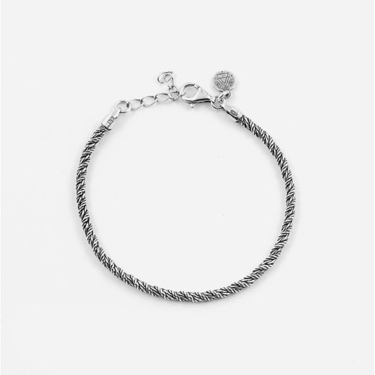 Bracciale Nove25 Timeless unisex in argento con due catene piccole arrotolate