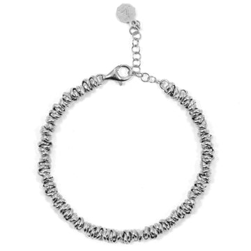 Bracciale catena unisex Nove25 Timeless unisex argento brunito con anellini