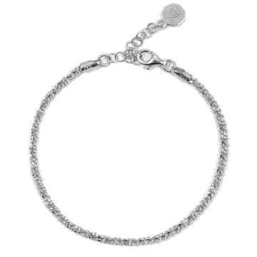 Bracciale catena unisex Nove25 Fili donna argento rodio sottile