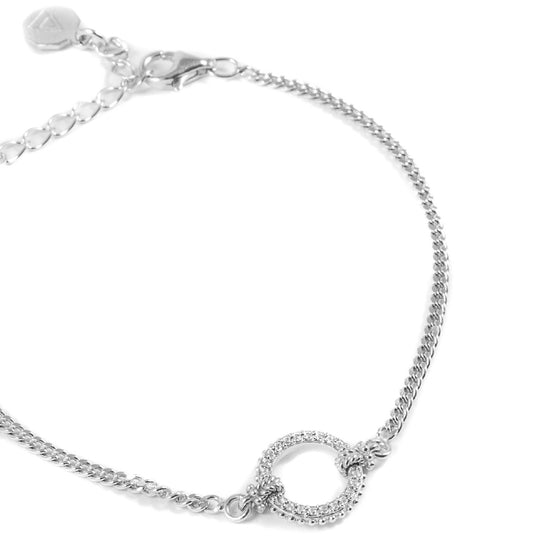 Bracciale catena donna Nove25 Opulance argento con maglia spessa e zirconi N25BRA00414-2