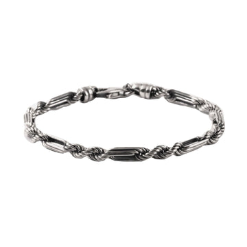 Bracciale uomo Nove25 Timeless in argento con catena attorcigliata