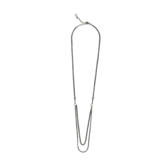 Collana Nove25 Fili Hanger unisex in argento doppia catena N25COL00377-50