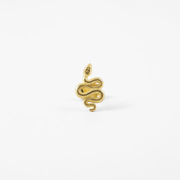 Mono orecchino lobo Nove25 Snake unisex in argento oro serpente 12mm